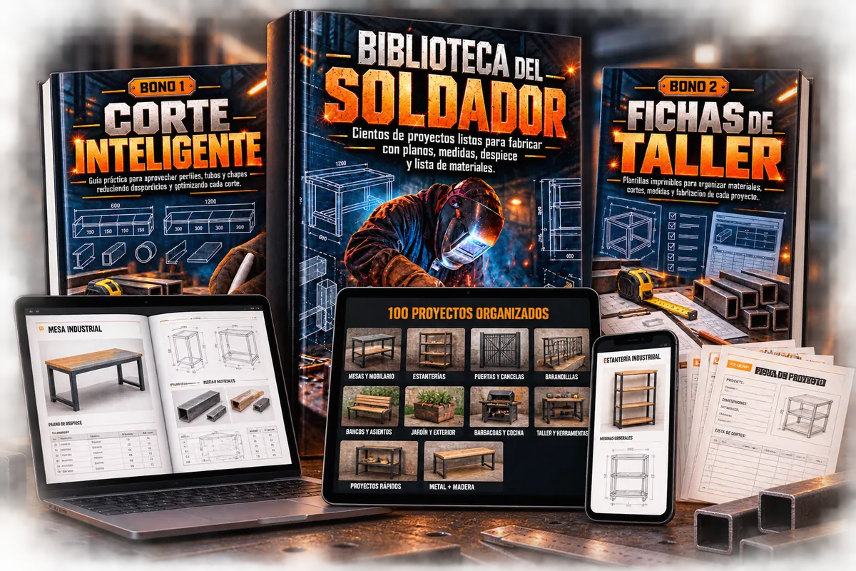 Biblioteca del Soldador con los bonos Corte Inteligente y Fichas de Taller